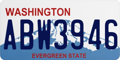 WA license plate ABW3946