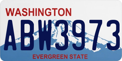 WA license plate ABW3973