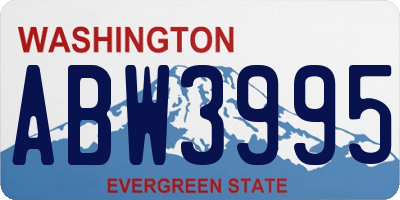 WA license plate ABW3995