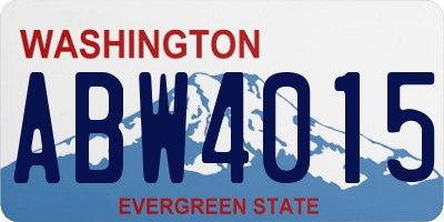 WA license plate ABW4015