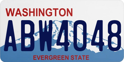 WA license plate ABW4048