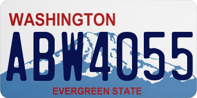 WA license plate ABW4055
