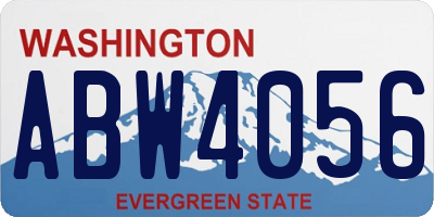 WA license plate ABW4056