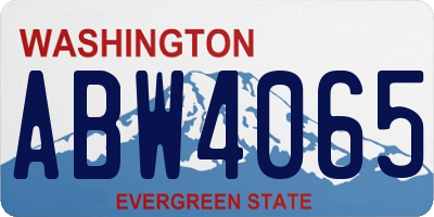 WA license plate ABW4065