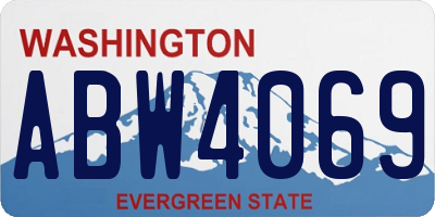 WA license plate ABW4069