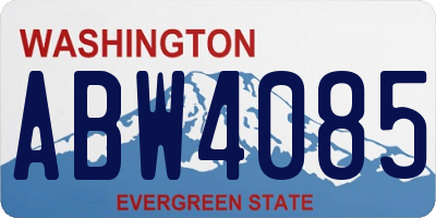 WA license plate ABW4085