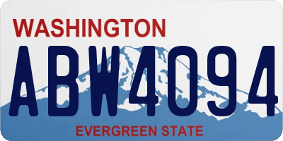 WA license plate ABW4094
