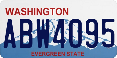WA license plate ABW4095