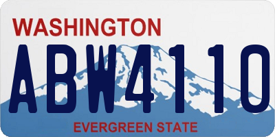 WA license plate ABW4110