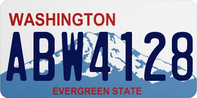 WA license plate ABW4128