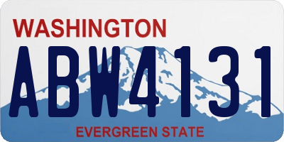 WA license plate ABW4131