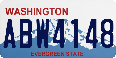 WA license plate ABW4148