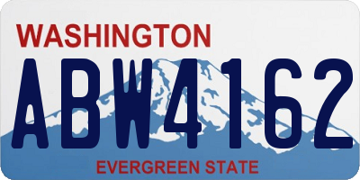 WA license plate ABW4162