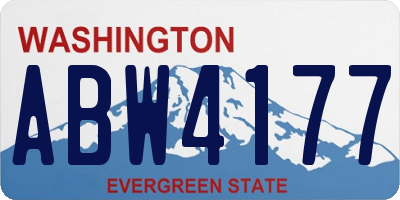 WA license plate ABW4177