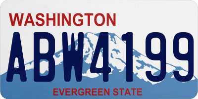 WA license plate ABW4199