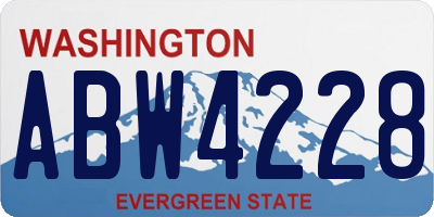 WA license plate ABW4228