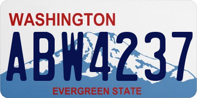 WA license plate ABW4237