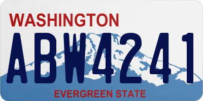 WA license plate ABW4241