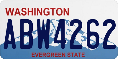 WA license plate ABW4262