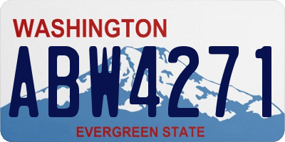 WA license plate ABW4271