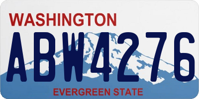 WA license plate ABW4276