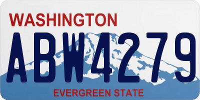 WA license plate ABW4279
