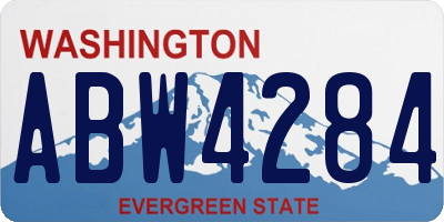 WA license plate ABW4284