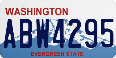 WA license plate ABW4295
