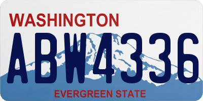 WA license plate ABW4336