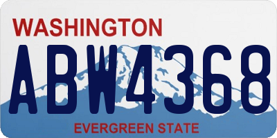 WA license plate ABW4368