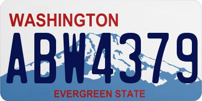 WA license plate ABW4379