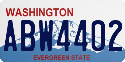 WA license plate ABW4402
