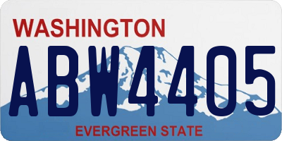 WA license plate ABW4405