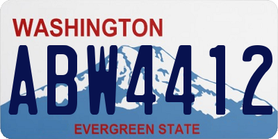 WA license plate ABW4412