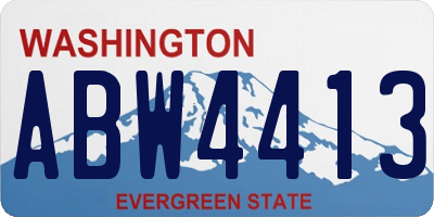 WA license plate ABW4413