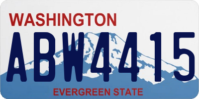 WA license plate ABW4415