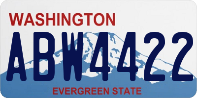 WA license plate ABW4422