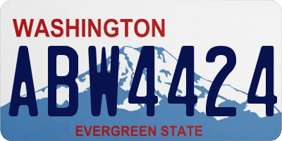 WA license plate ABW4424