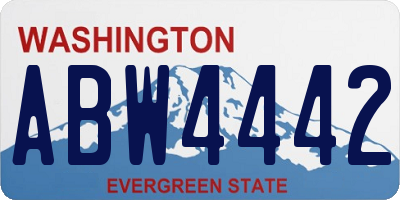 WA license plate ABW4442