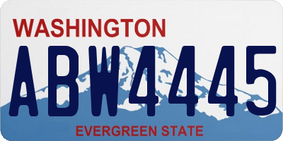 WA license plate ABW4445