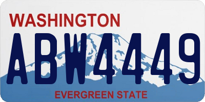 WA license plate ABW4449