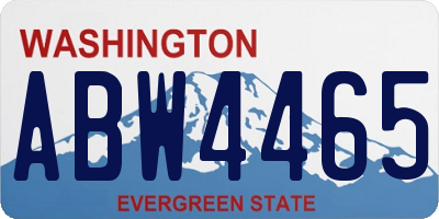 WA license plate ABW4465