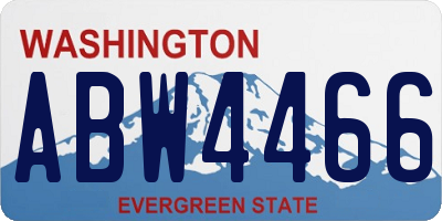 WA license plate ABW4466