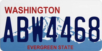 WA license plate ABW4468