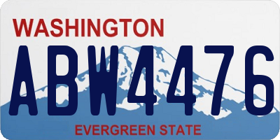 WA license plate ABW4476
