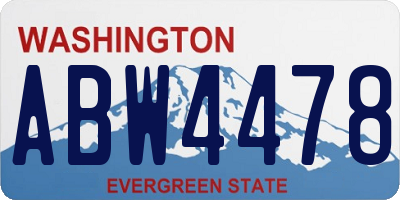WA license plate ABW4478