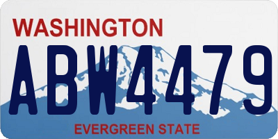 WA license plate ABW4479