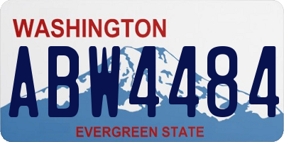 WA license plate ABW4484