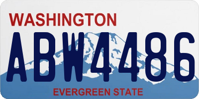 WA license plate ABW4486