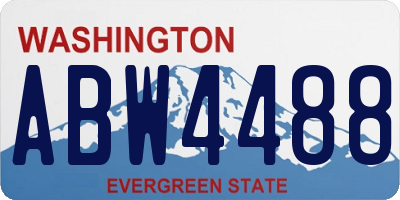 WA license plate ABW4488